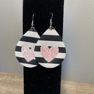 Faux leather earrings